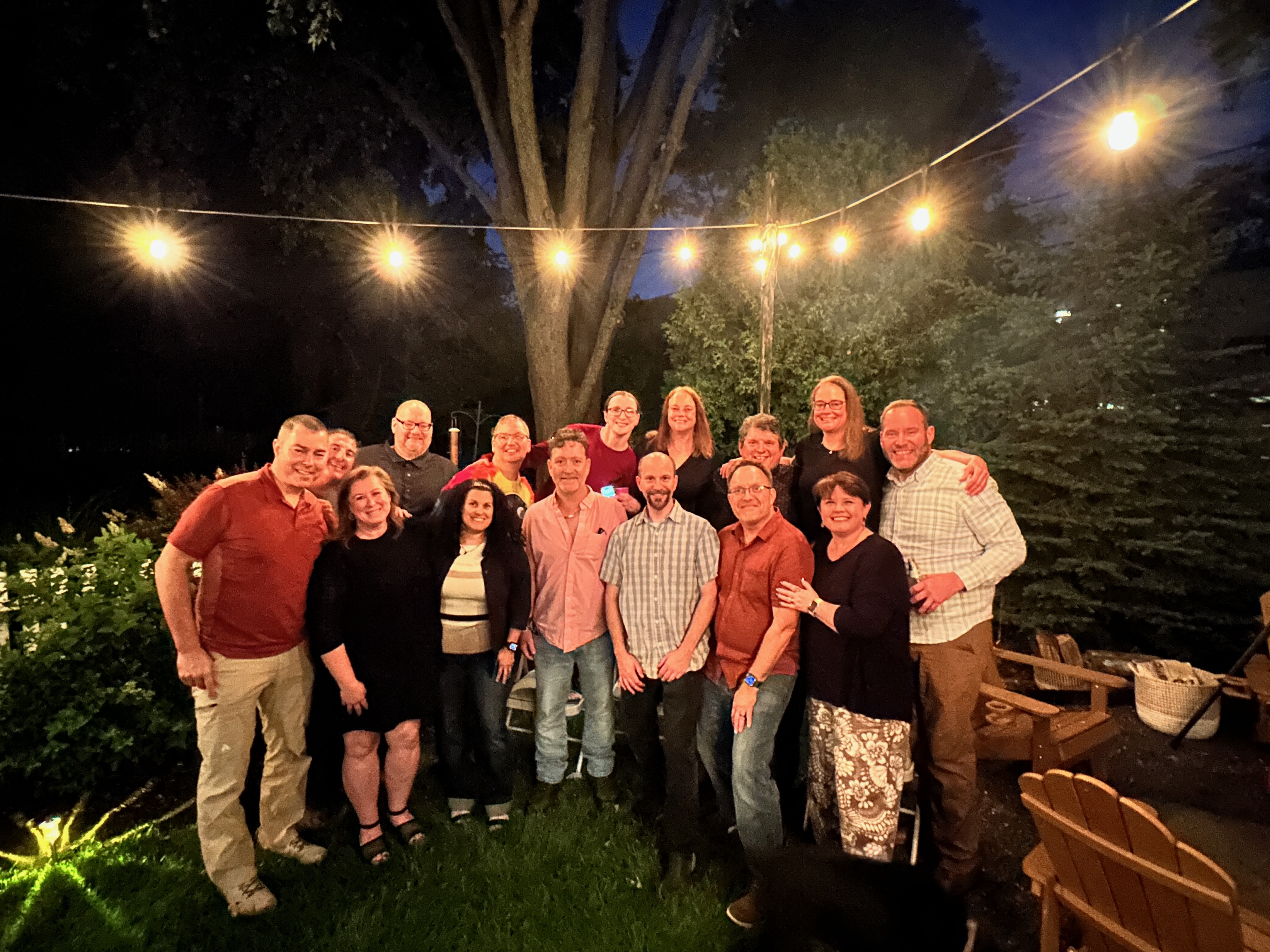 Everyone gathered at the end of the evening
